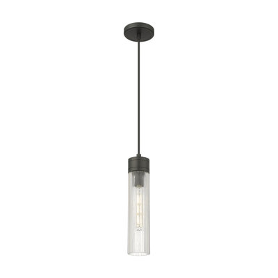 Ballston - Maliyah - Mini-luminaire suspendu à cordon 3 po avec abat-jour en H 8 po - Finition cuivre antique - Abat-jour tourbillon déco