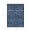 Tapis d'intérieur lavable floral bleu marine et bleu denim HomeRoots 3 pi x 5 pi