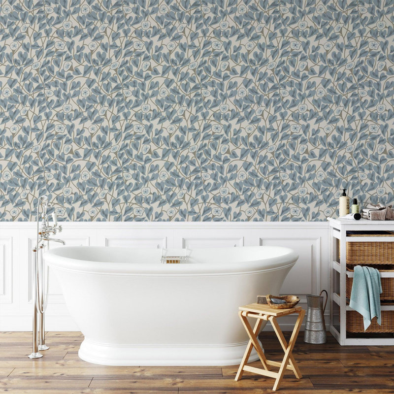 Climbing Vine - Wallpaper, Linen Stone, Peel & Stick, Self-Adhesive