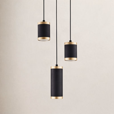 Lynnasia 3 Light Steel Dimmable LED Pendant