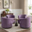 Fauteuil demi-tonneau pivotant en velours Tybias-1477449440