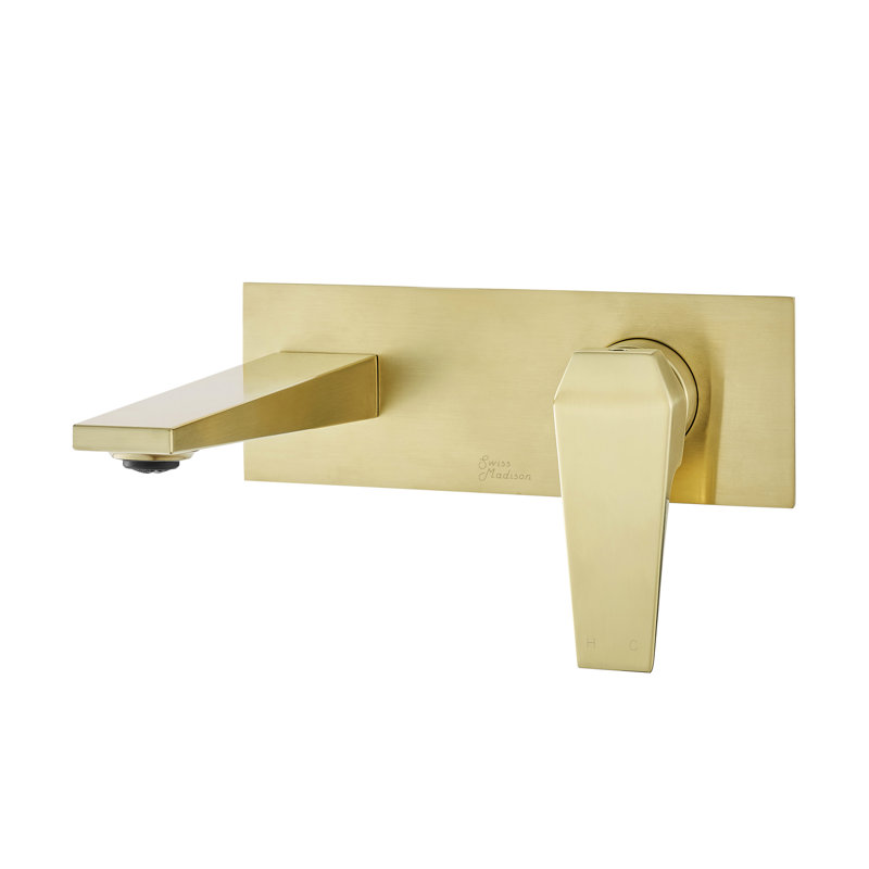 Voltaire Single-Handle, Wall-Mount, Bathroom Faucet, Brushed Gold