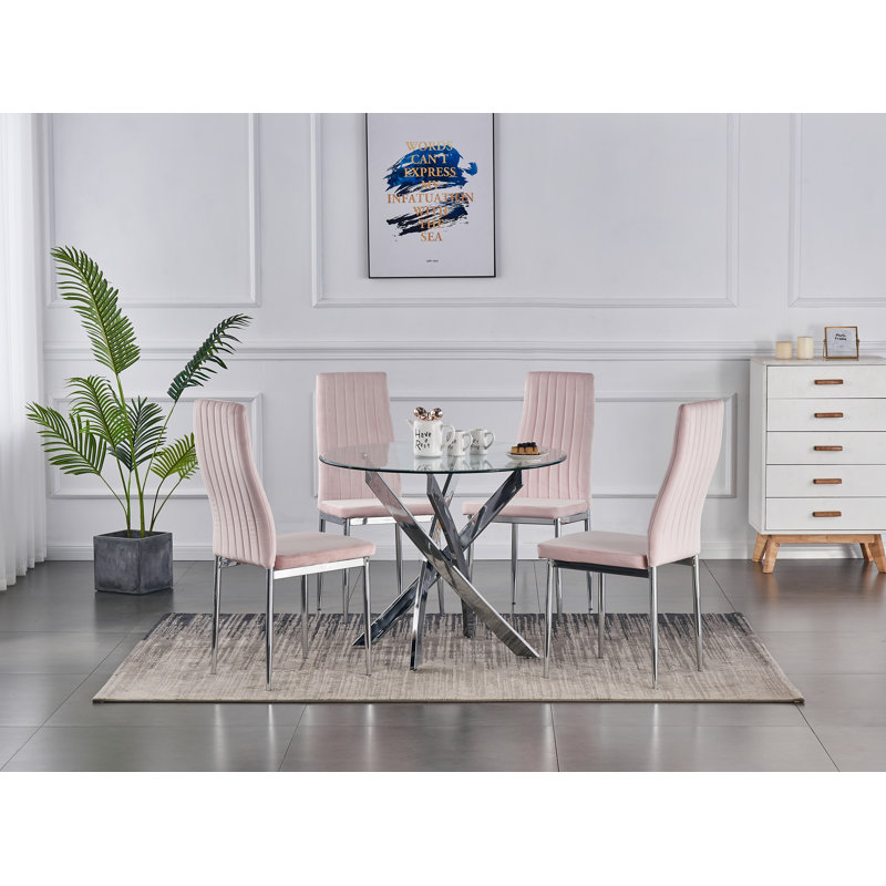 4 - Person Dining Set, Pink