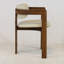 Chaise brune Pamplona avec cuir blanc