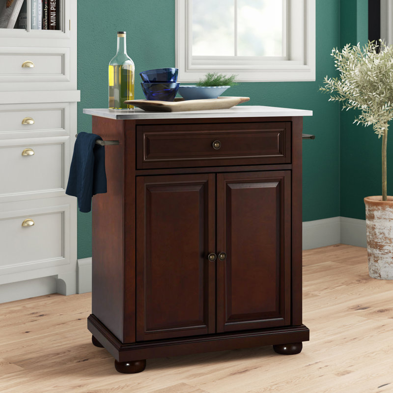 Hedon Kitchen Cart, Vintage Mahogany