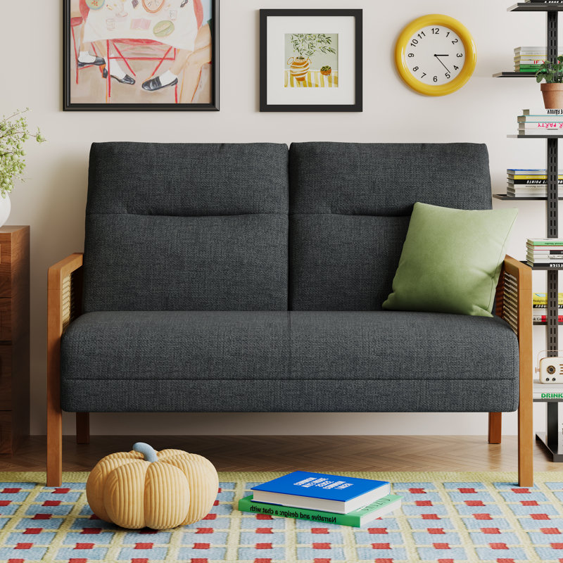 48'' Upholstered Loveseat, Gray
