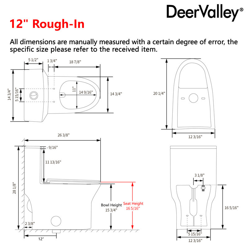 Toilette une pièce pour la salle de bain, toilette moderne à double chasse 1,1 / 1,6 GPpf (avec siège à fermeture en douceur)