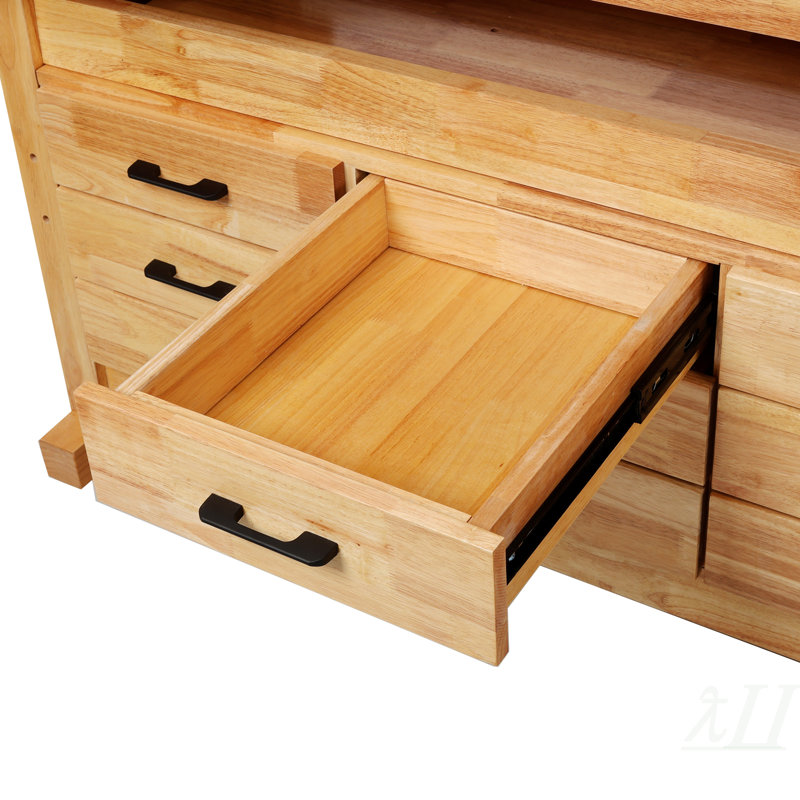 9 Drawer Butcher Block Workbench,a heavy-duty workbench with valuable storage space