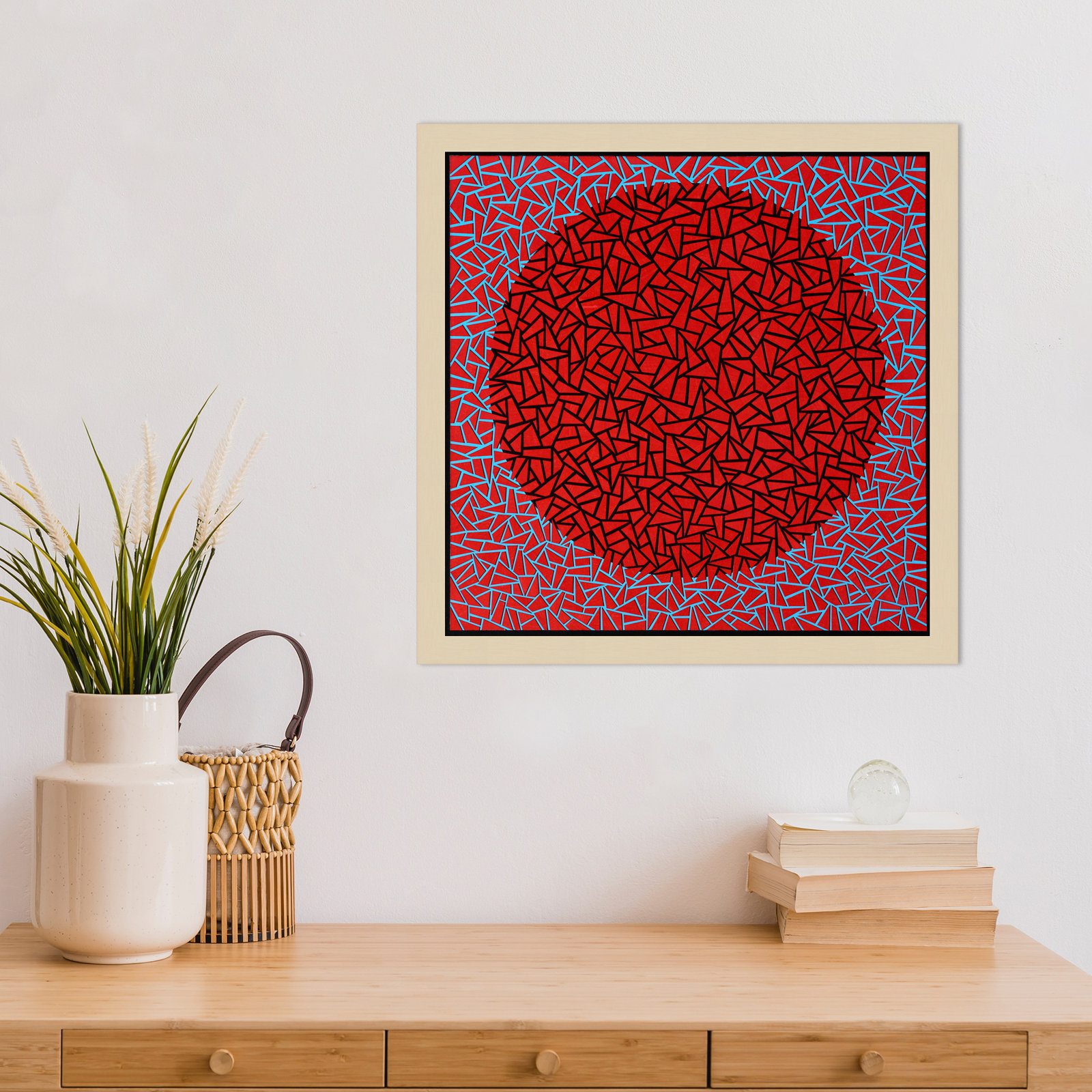 Gods Navel by Alex Dunn, Brown, 17" H x 17" W x 1" D