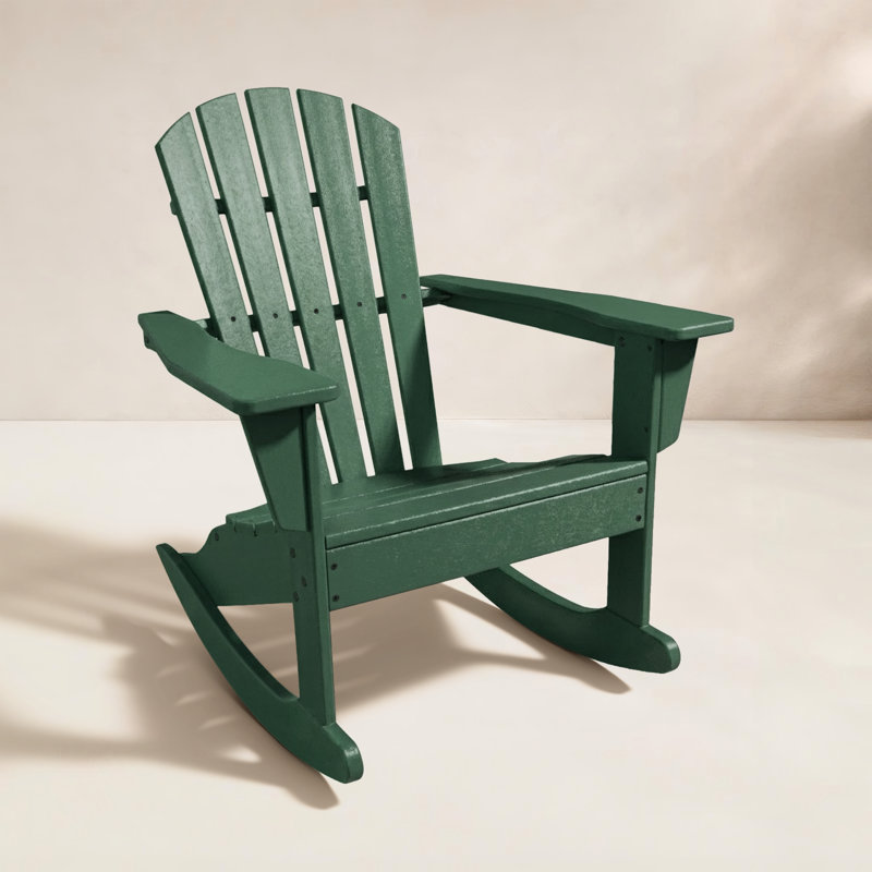 Chaise berçante Adirondack POLYWOOD Palm Coast, Vert