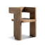 Fauteuil d'appoint sculpté en orme massif récupéré Avenel, brun moyen-foncé Heritage-1060753450