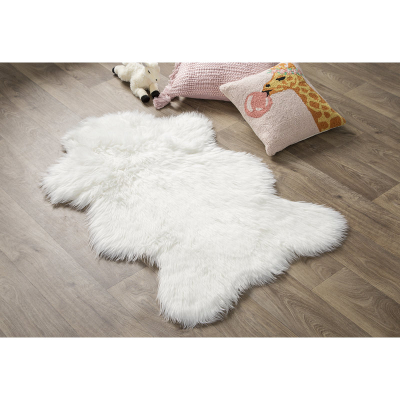 Tapis blanc à motif d'ours polaire, Nouveauté 3 pi 3 po x 4 pi 7 po