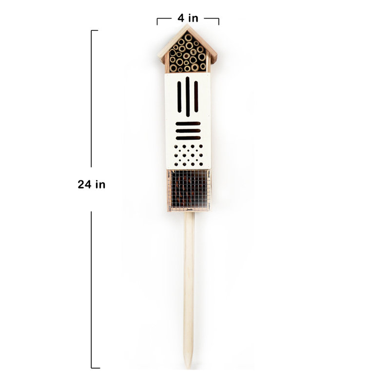 Estas Pollination Palace - Bee & Butterfly Wooden Home - Multi-Compartment, Home For Butterflies, Ladybugs