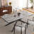 Louida 9 - Piece 110.24" Extendable Sintered Stone Dining Table with 8 Fabric Chairs Dining Set-2122977384-2122977381