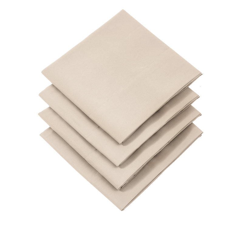 Vilano Springs Easy care Microfiber Four Pillowcases by Southshore Fine Linens, Queen, Bone