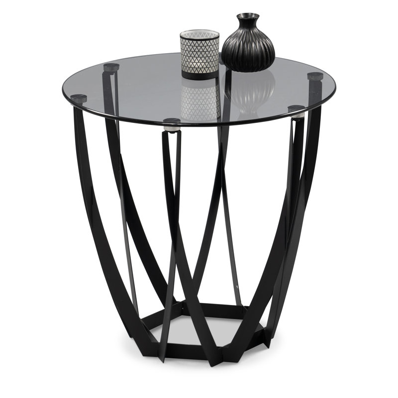 Ayeleen Glass Top Frame End Table