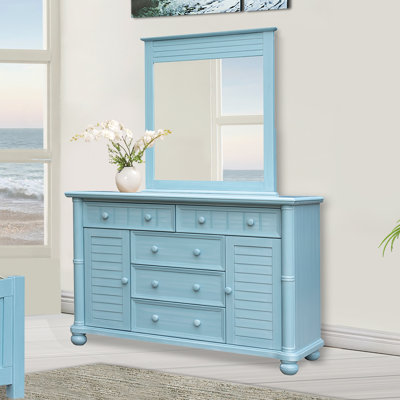 Commode 5 tiroirs avec miroir Beachfront