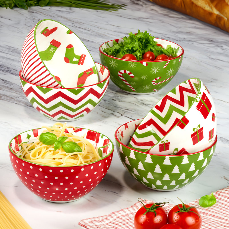 Ensemble de 6 bols tout usage Holiday Fun