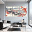«Landscape & Nature Snowy Pagoda Cherry Blossom Landscape», ensemble de 3 impressions d'art sur toile-1747339287