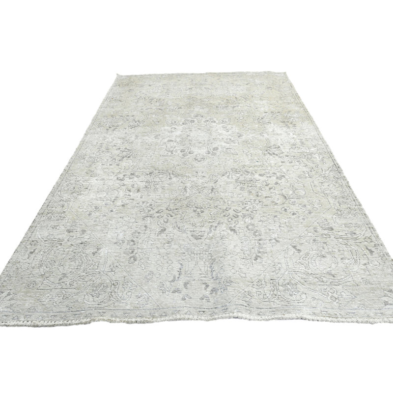 Tapis oriental antique délavé à la main 5 x 8