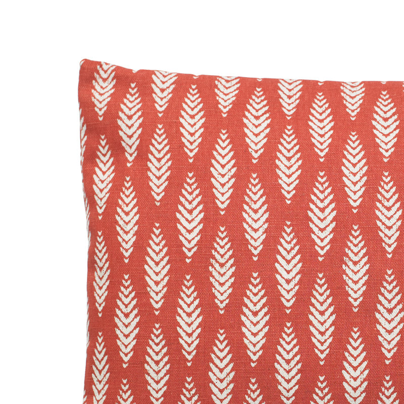 Housse et insert de coussin rectangulaire Oakland, Rouge, 12 po x 24 po