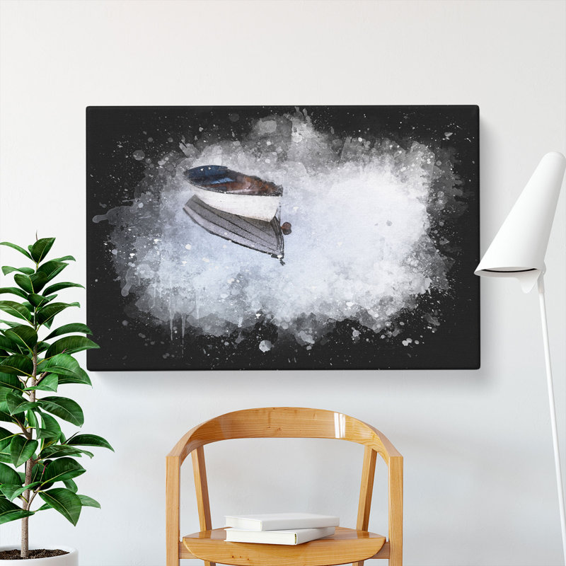 Reflection Of A Boat - Wrapped Canvas, 40cm H x 60cm W x 3cm D