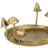 6" Antiqued Gold Cast Iron Mushrooms Trinket Tray