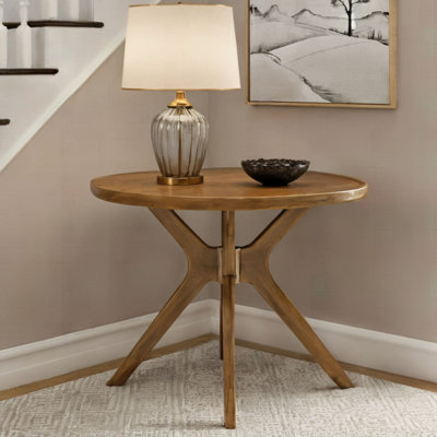 Muhsina Cross Leg Round Dining Table (38in x 38in / 966mm x 966mm)