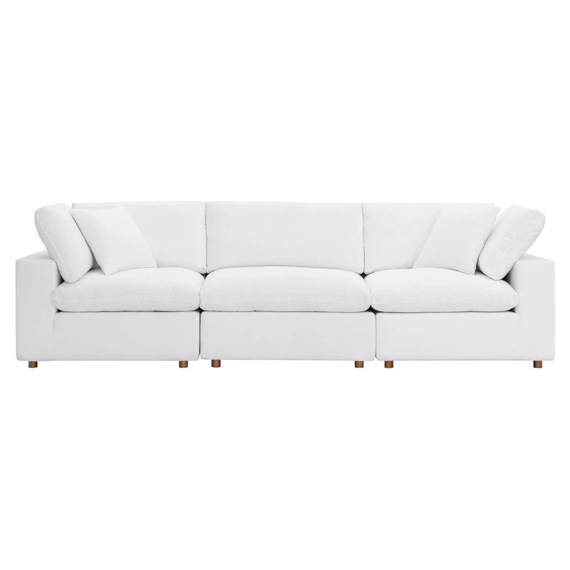 Canapé modulaire 3 places Modholic Haven, H 35 po x l 119 po x P 38 po, Blanc