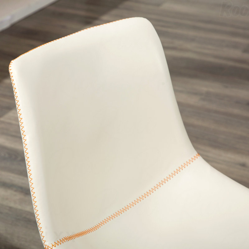 Ensemble de salle à manger 3 pièces: table ronde à tréteaux et 2 chaises élégantes, Beige