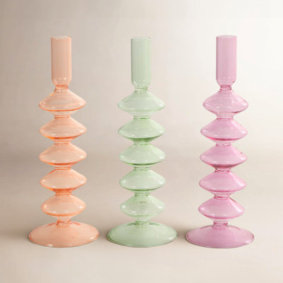 Glass Candlestick Holder