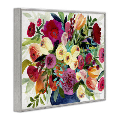 Morning Joy Bouquet Framed Giclee, design by Suzanne Allard