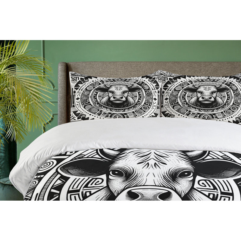 Rustic Duvet Cover, California King Duvet Cover + 2 Standard Shams