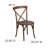 Aylar Rustic Folding Farm Table Set with Cross Back Chairs and Cushions-15992614-88540776