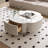 Cream wind petal set end table