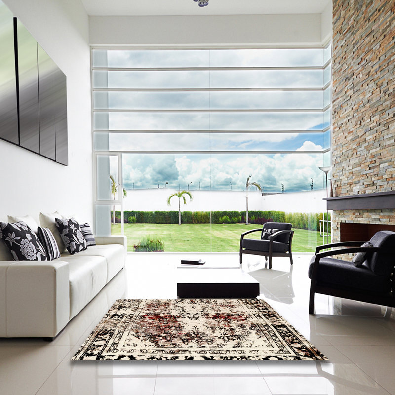Tapis abstrait moderne 2020, Carré 6 pi