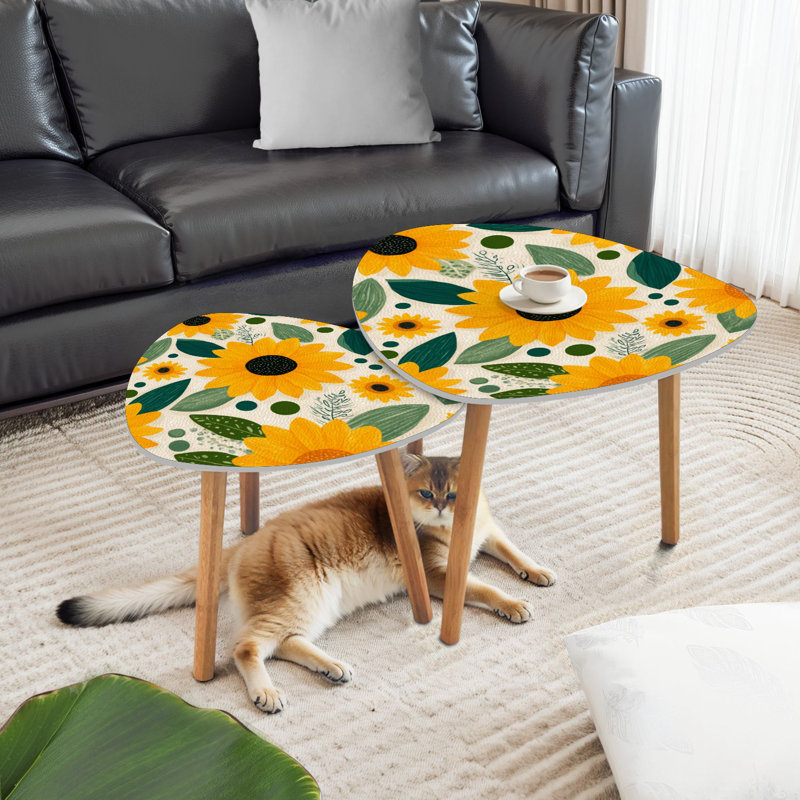 Ensemble de 2 tables basses gigognes Triangle
