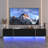 TV Console With Storage Cabinets, Remote Control, APP Control LED TV Stand, Full RGB Colour Selection, 31 Modes Changing Lights Modern Entertainment Centre