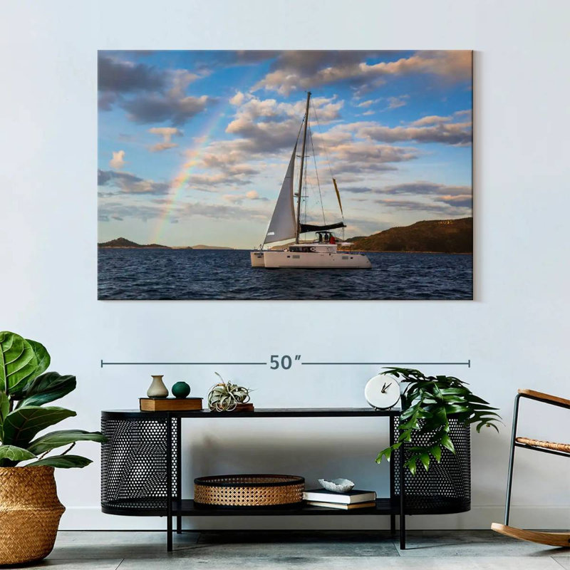 Mehar Rainbow Over Catamaran, 34" H x 51" W