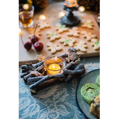 3.15'' H Wood Tabletop Candlestick