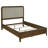 Verona Walnut Upholstered Queen Panel Bed
