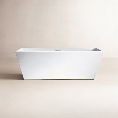 Echo 67" Freestanding Soaking Acrylic Bathtub