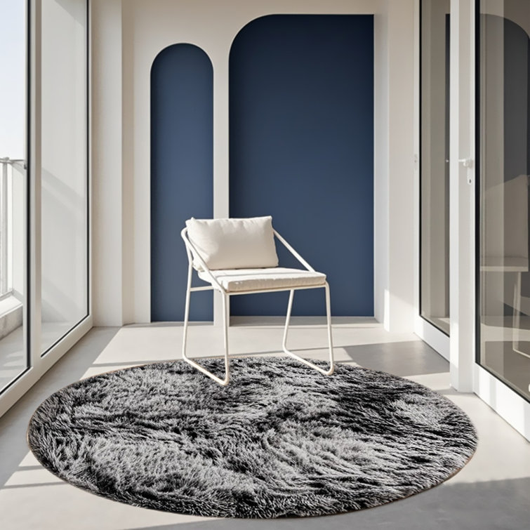 Plush Round Area Rug, Soft Fuzzy Shag Rug for Bedroom Living Room Balcony, Fluffy Carpet for Home Decor, Non-Slip Cozy Decorative Rug.