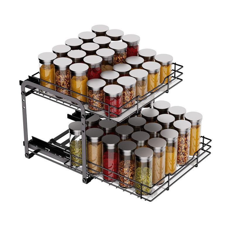 Spice Rack, 23.7cm H x 27cm W x 28.4cm D, Grey