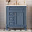 Meuble-lavabo d'inspiration française avec lavabo en céramique et rangement intelligent-129220621