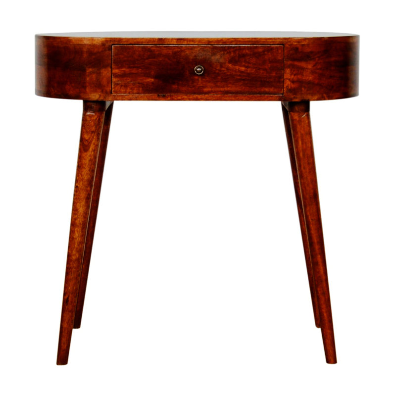 Multi-Function Nightstand with Storage Drawer & Solid Wood Tabletop, Brown