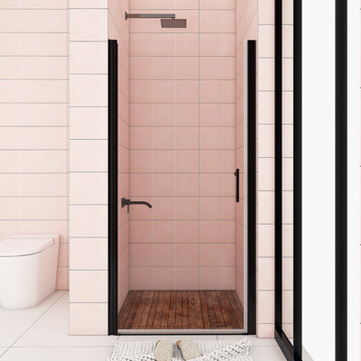 34" x 72" Semi Frameless Pivot Shower Door