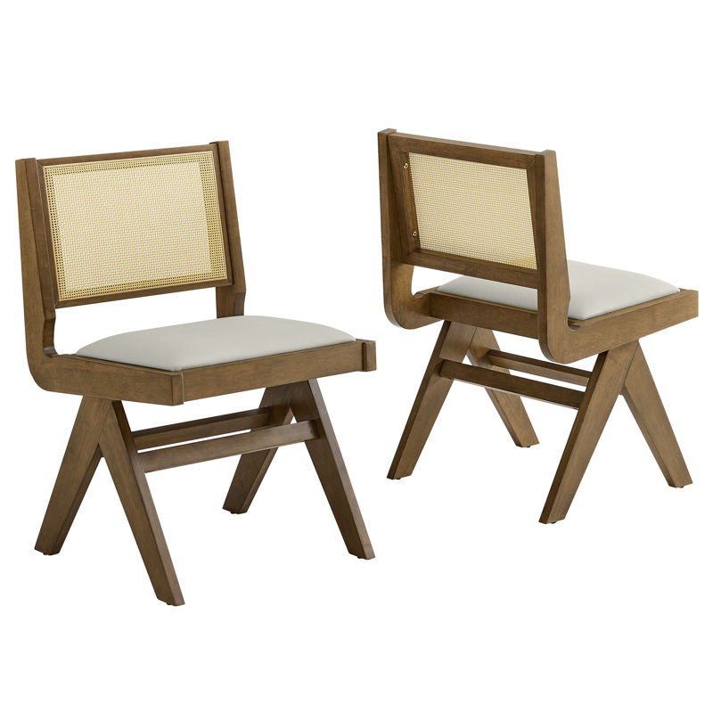 Ensemble de 2 chaises d'appoint Thera, Stone, Chêne patiné