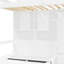 Lit superposé simple avec tiroirs, garde-robe, tablettes de rangement et lit hydraulique, blanc-1473611482