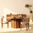 CORIN 60" White Oak Round Dining Table – Sculptural Pedestal Table – Brown-1590536788